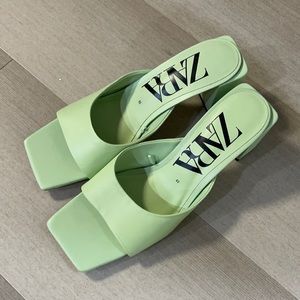 Zara leather Block sandals